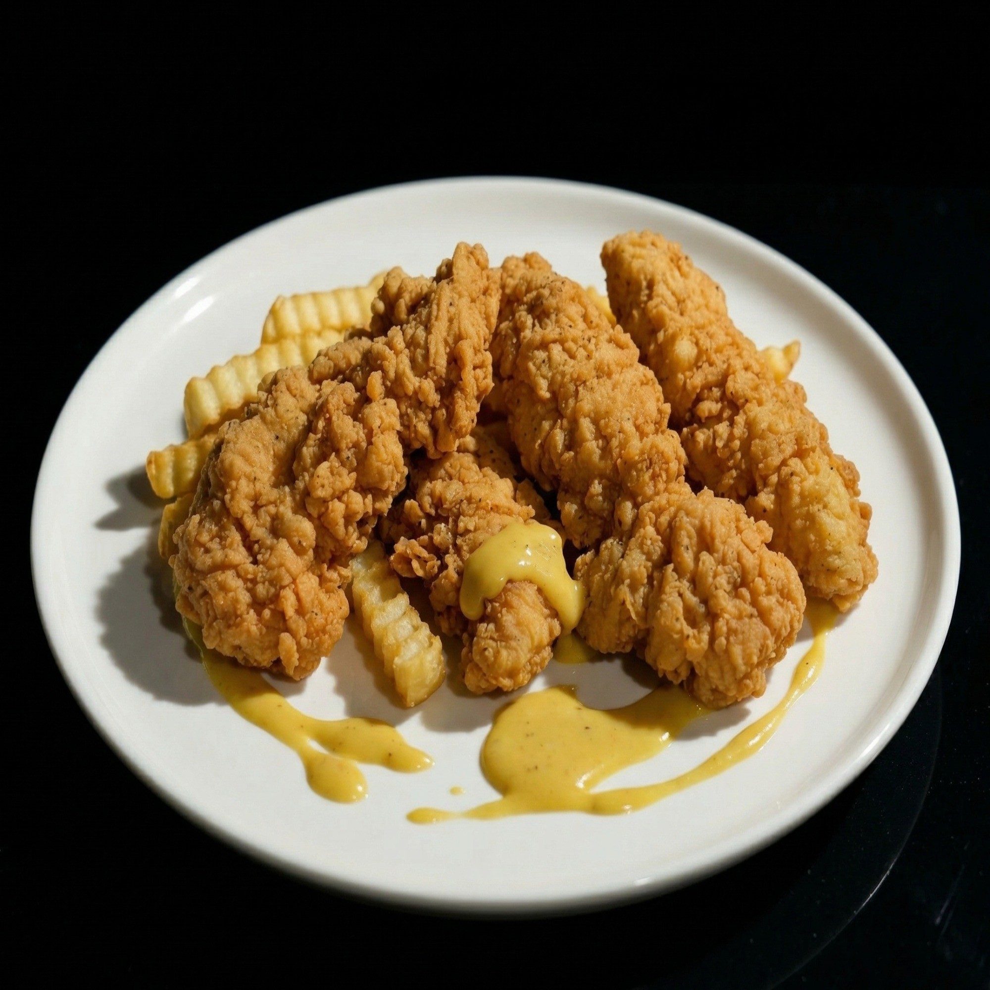 Chicken Strips and a Roll.
