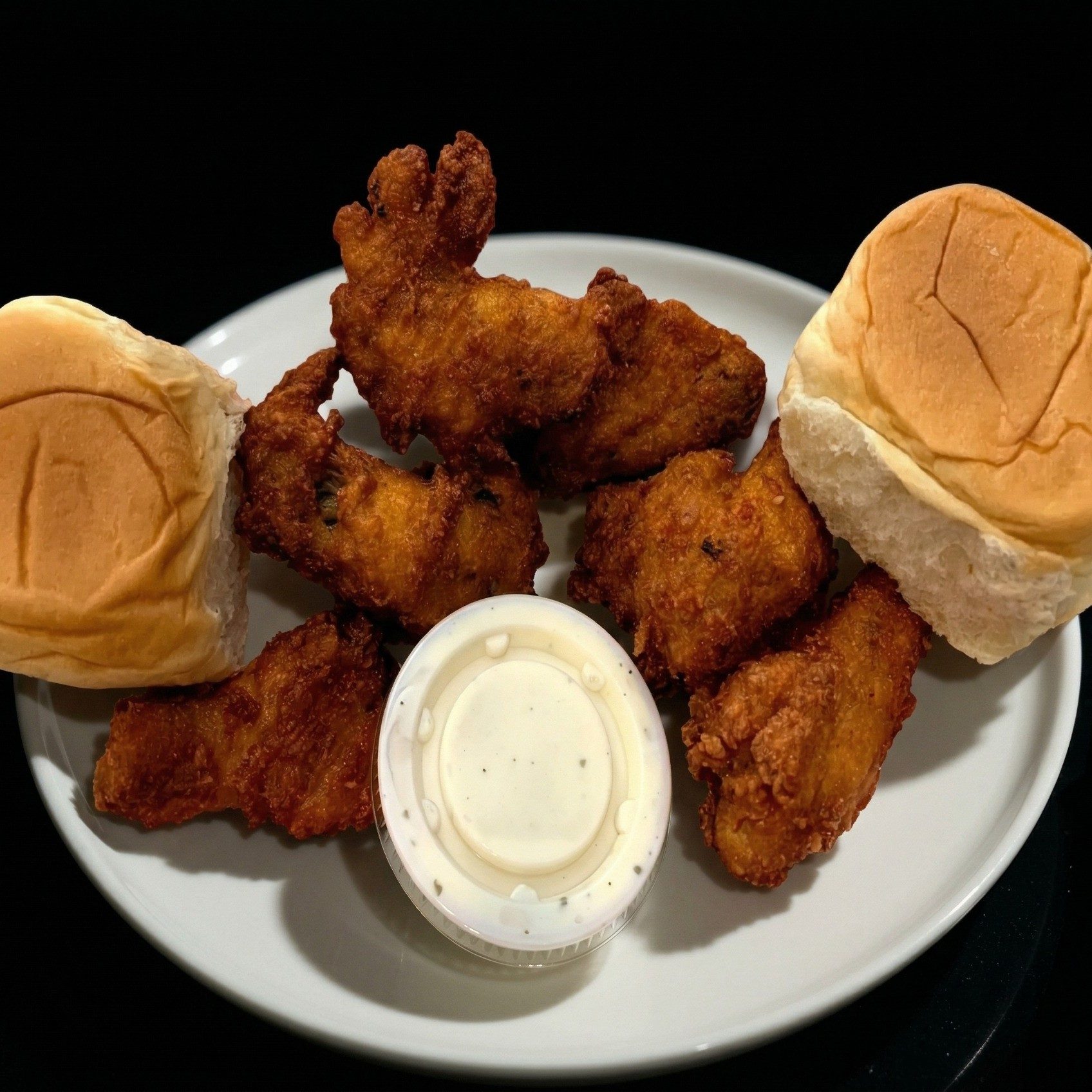 Spicy Wings and a Roll.