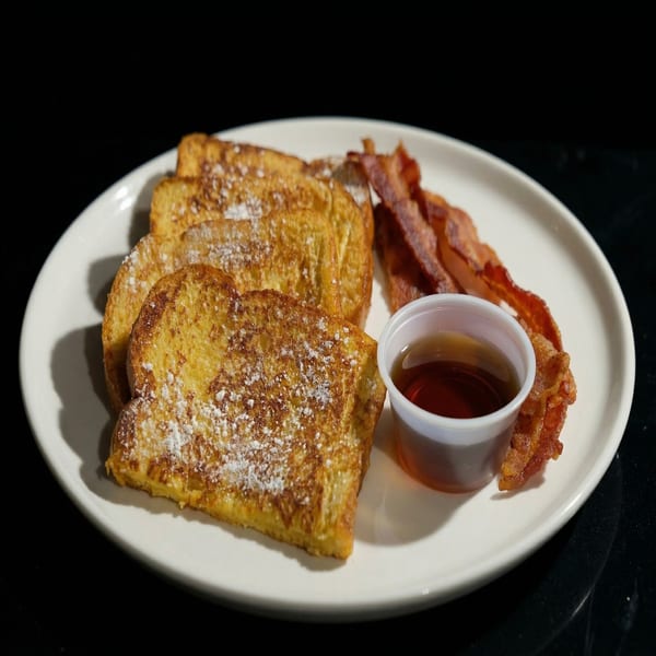 French Toast with bacon or sausage
