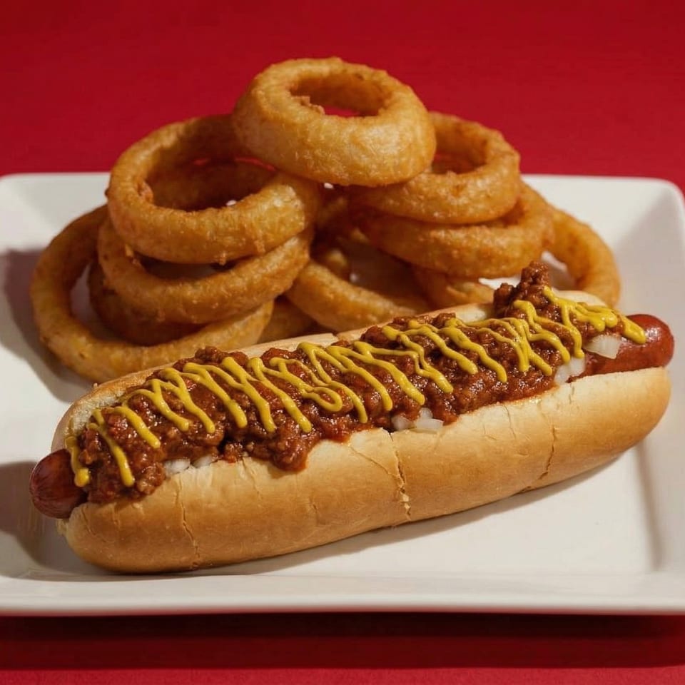 River Long Foot Dog with all the fixings